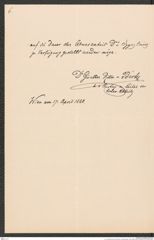 k.k. naturhistorisches Hofmuseum, Intendanzakten 1885-1896 (Hauer), Aktenzahl Z.254/1888, Seite 6